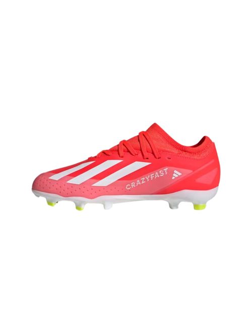 Chuteira Campo Adidas X Crazyfast League 23 Infantil - Vermelha/Branca/Amarela