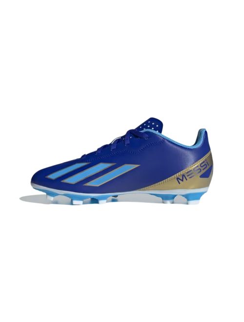 Chuteira Campo Adidas X Crazyfast 23 Messi Club Infantil - Azul/Branca