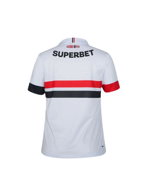 Camisa São Paulo I 2024/25 New Balance Torcedora Feminina - Branca/Vermelha