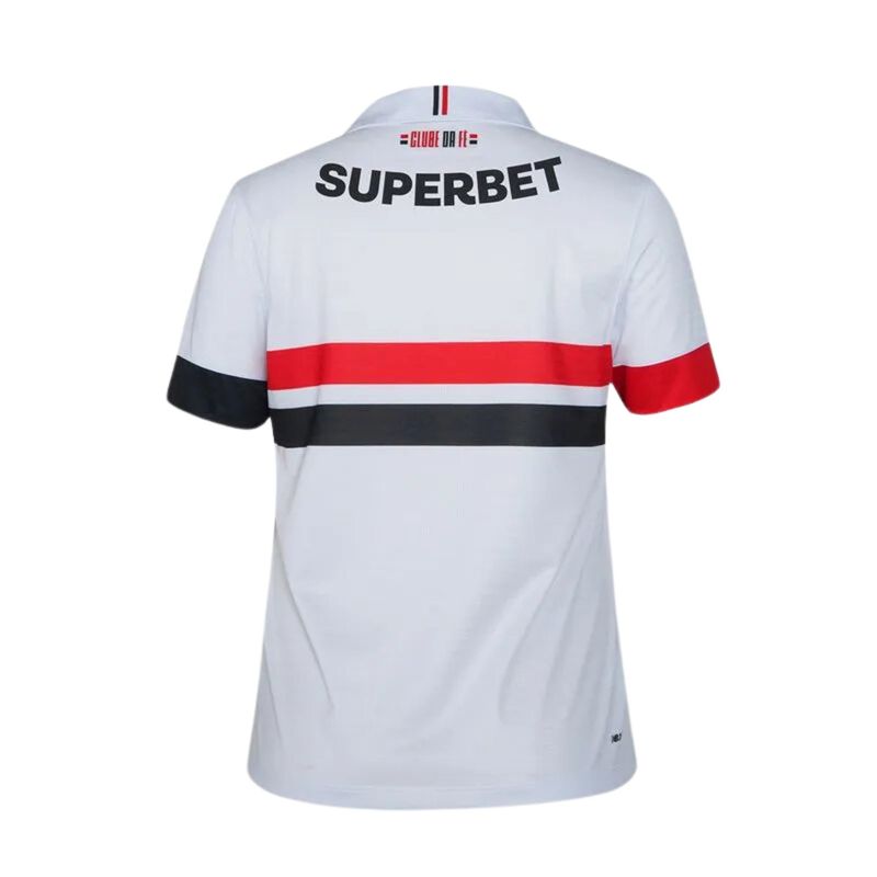 camisa-sao-paulo-i-2024-25-new-balance-torcedora-feminina-branca-vermelha