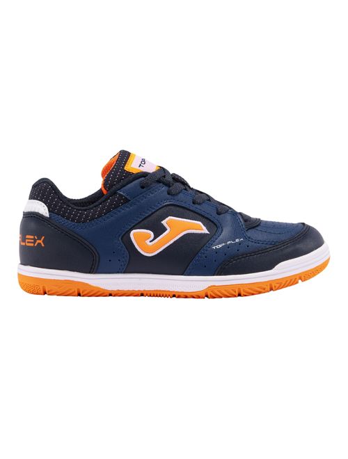 Chuteira Futsal Joma Top Flex Infantil - Azul/Laranja