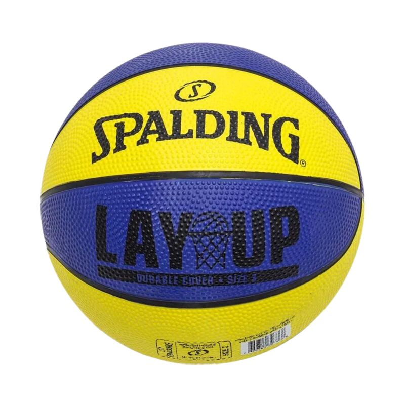 Mini-Bola-Basquete-Spalding-Lay-Up-Baby-Unissex---Amarela-Azul