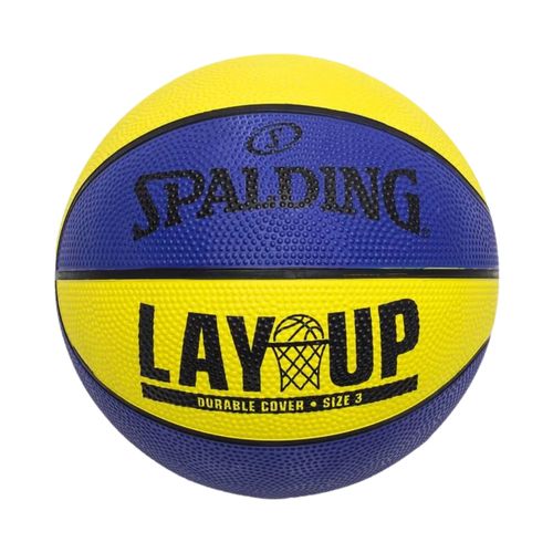 Mini Bola Basquete Spalding Lay Up Baby Unissex - Amarela/Azul