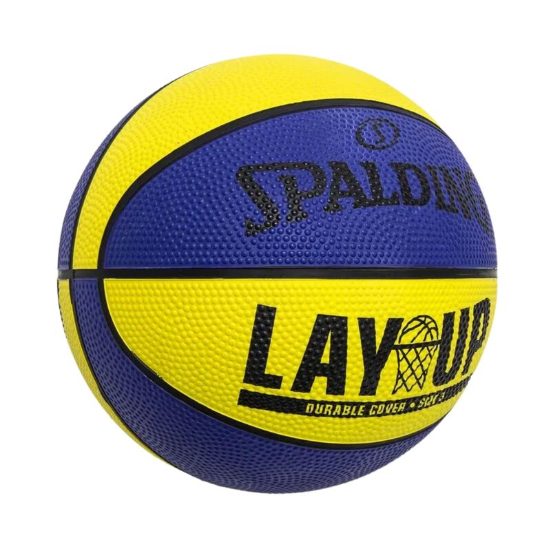 Mini-Bola-Basquete-Spalding-Lay-Up-Baby-Unissex---Amarela-Azul