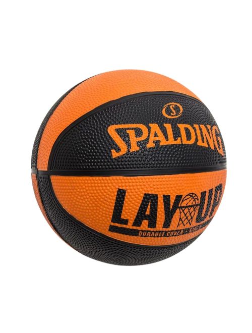 Mini Bola Basquete Spalding Lay Up Baby Unissex - Laranja/Preta