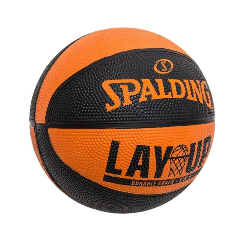 Mini-Bola-Basquete-Spalding-Lay-Up-Baby-Unissex---Laranja-Preta