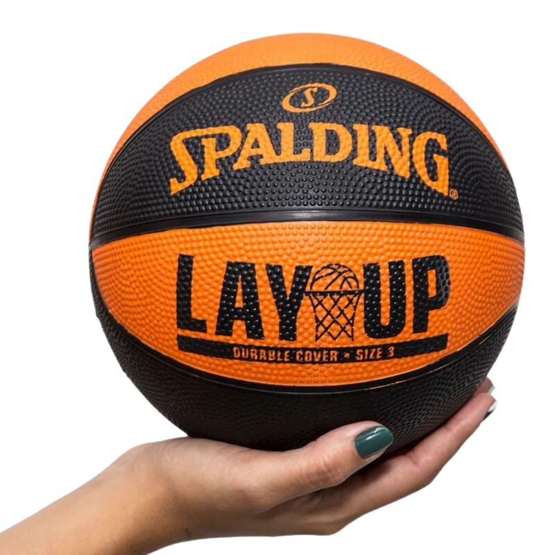 Mini-Bola-Basquete-Spalding-Lay-Up-Baby-Unissex---Laranja-Preta