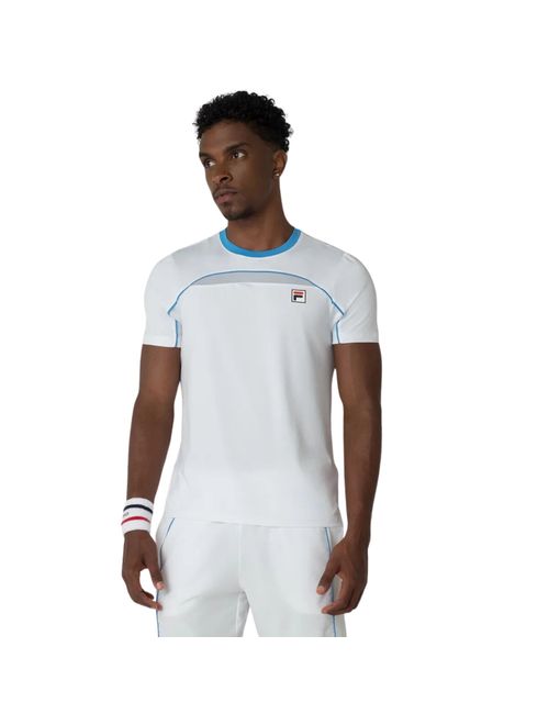 Camiseta Fila Backspin Short Sleeve Masculina - Cinza/Azul