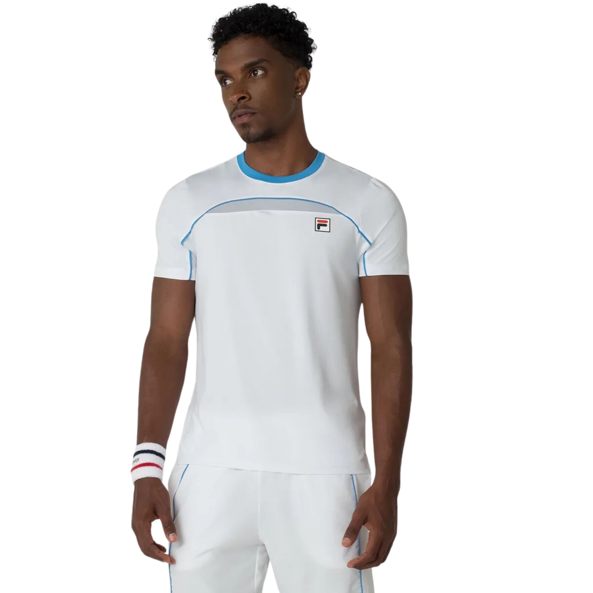 Camiseta Fila Backspin Short Sleeve Masculina - Cinza/Azul