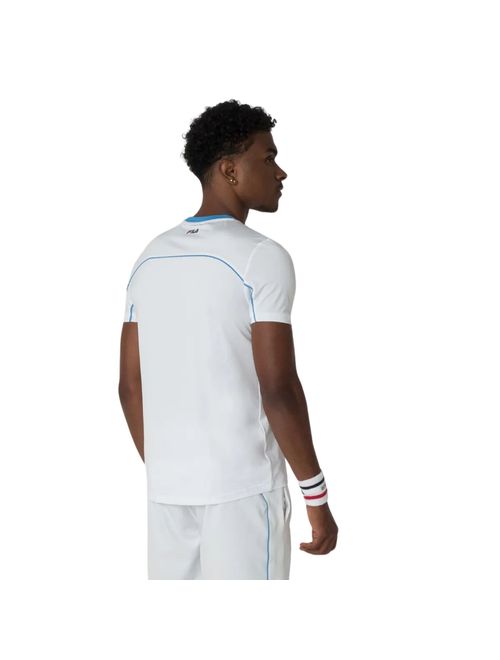 Camiseta Fila Backspin Short Sleeve Masculina - Cinza/Azul