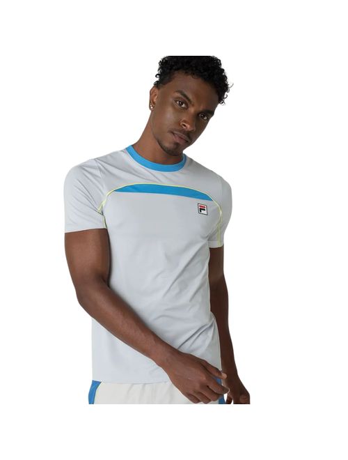 Camiseta Fila Backspin Short Sleeve Masculina - Cinza/Amarela