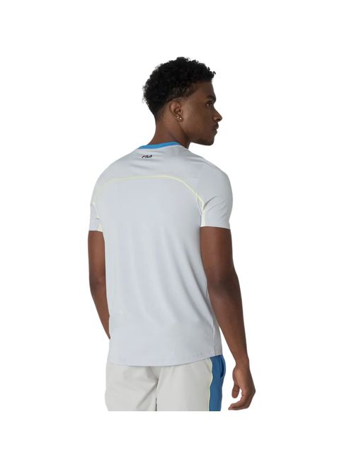 Camiseta Fila Backspin Short Sleeve Masculina - Cinza/Amarela