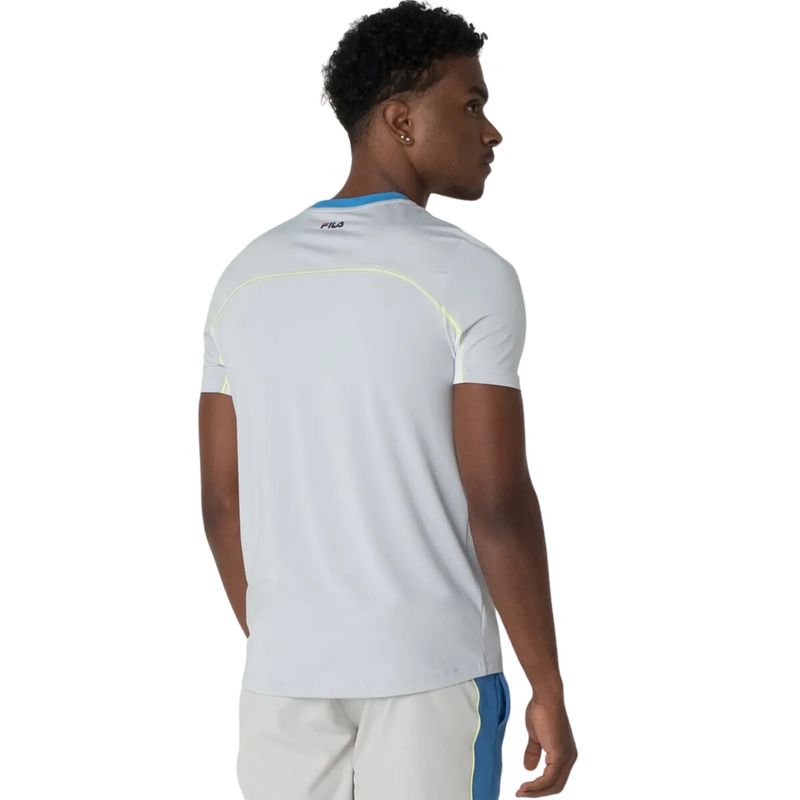 Camiseta-Fila-Backspin-Short-Sleeve-Masculina---Cinza-Amarela