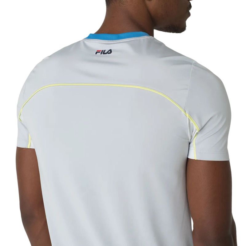 Camiseta-Fila-Backspin-Short-Sleeve-Masculina---Cinza-Amarela