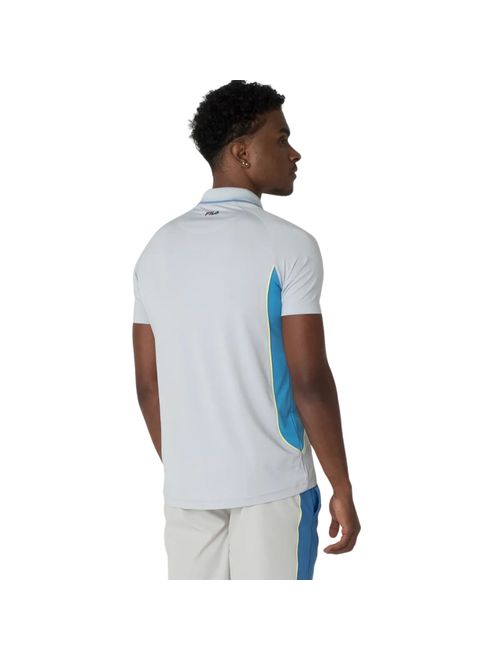 Camisa Polo Fila Backspin Short Sleeve Masculina - Cinza/Azul