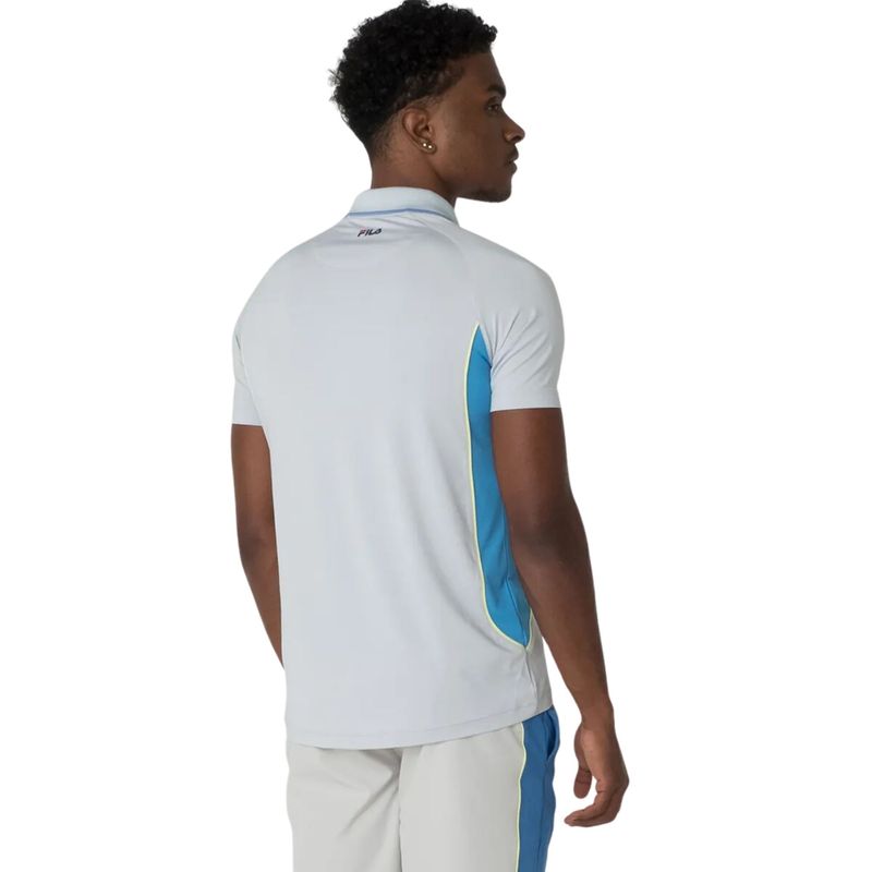 Camisa-Polo-Fila-Backspin-Short-Sleeve-Masculina---Cinza-Azul