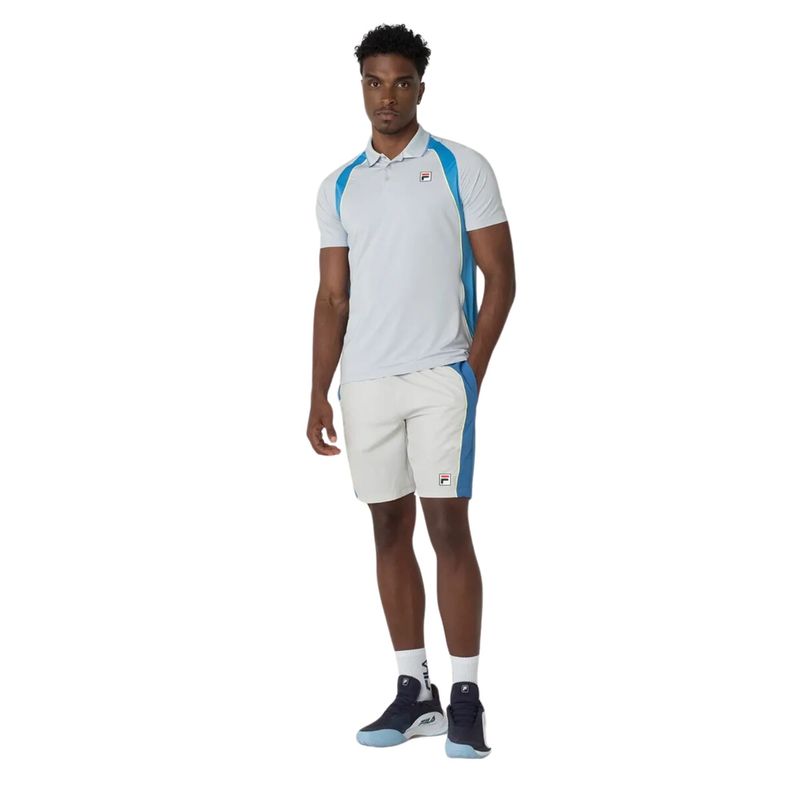 Camisa-Polo-Fila-Backspin-Short-Sleeve-Masculina---Cinza-Azul