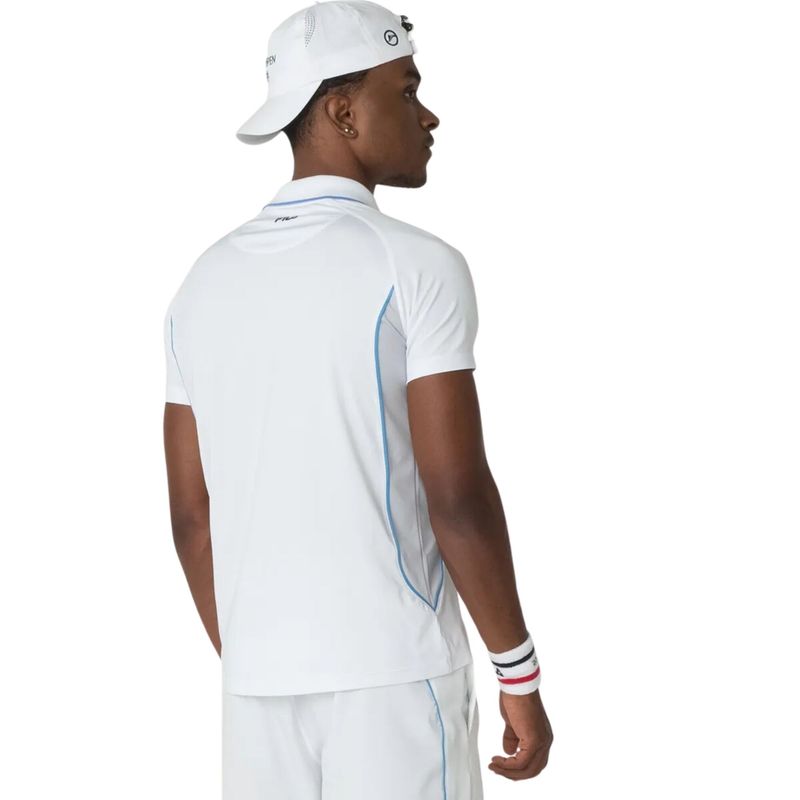 Camisa-Polo-Fila-Backspin-Short-Sleeve-Masculina---Branca-Cinza