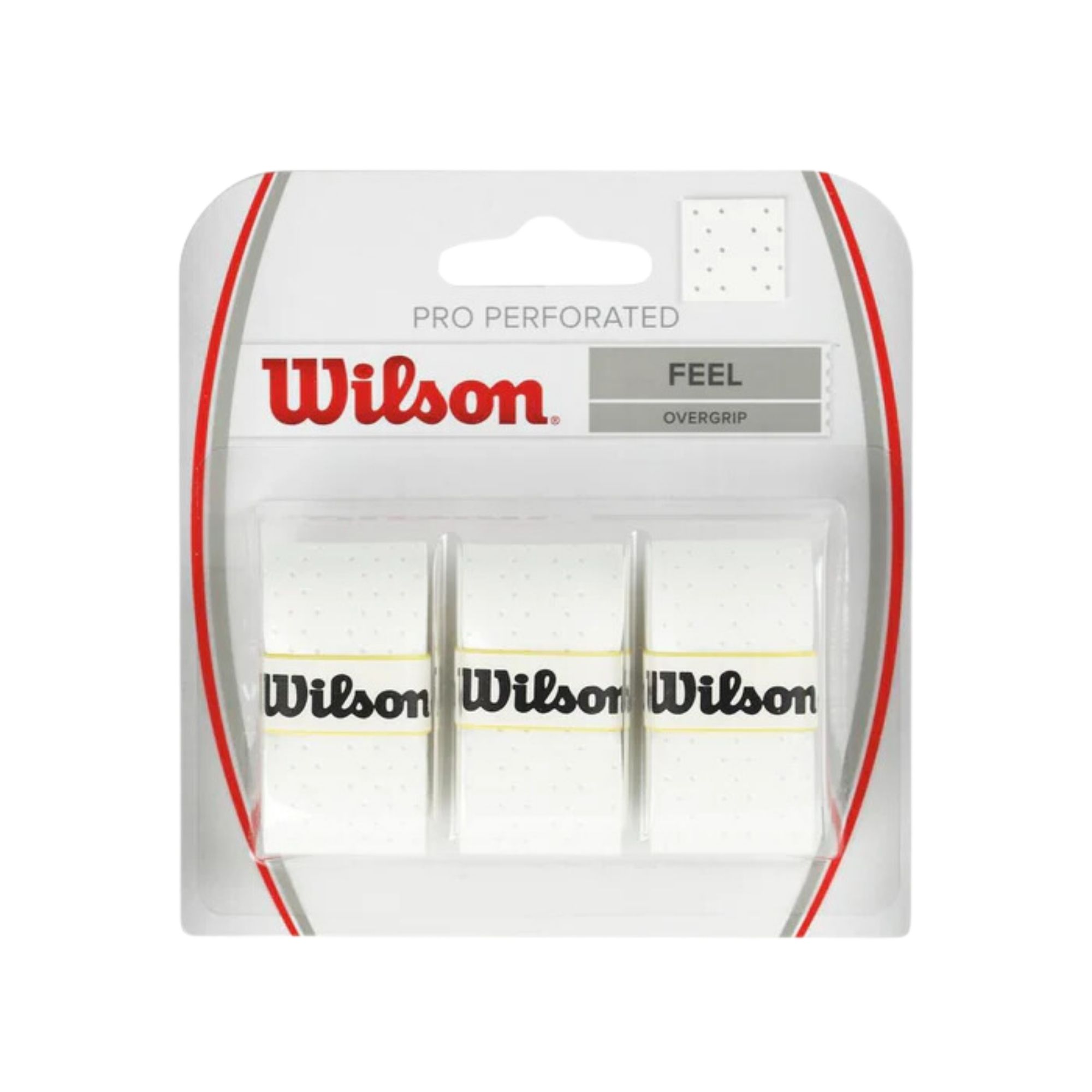 Overgrip Wilson Pro Perforated 3 Unidades Unissex - Branco