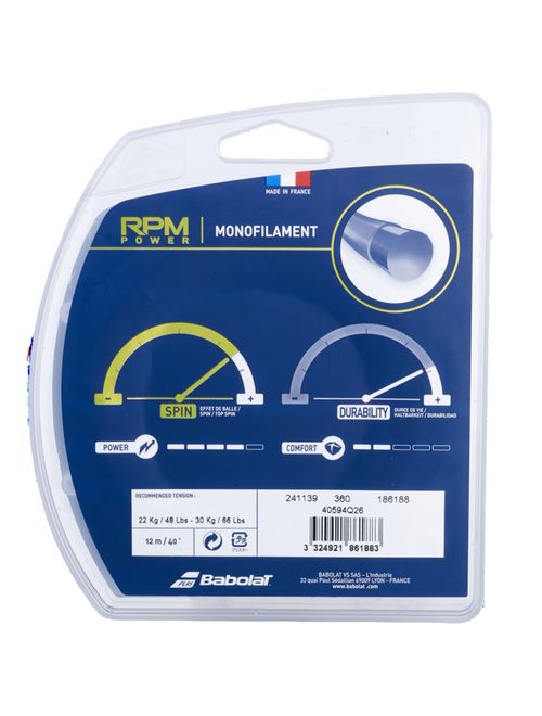 Corda Para Raquete Babolat Rpm Power Unissex - Marrom