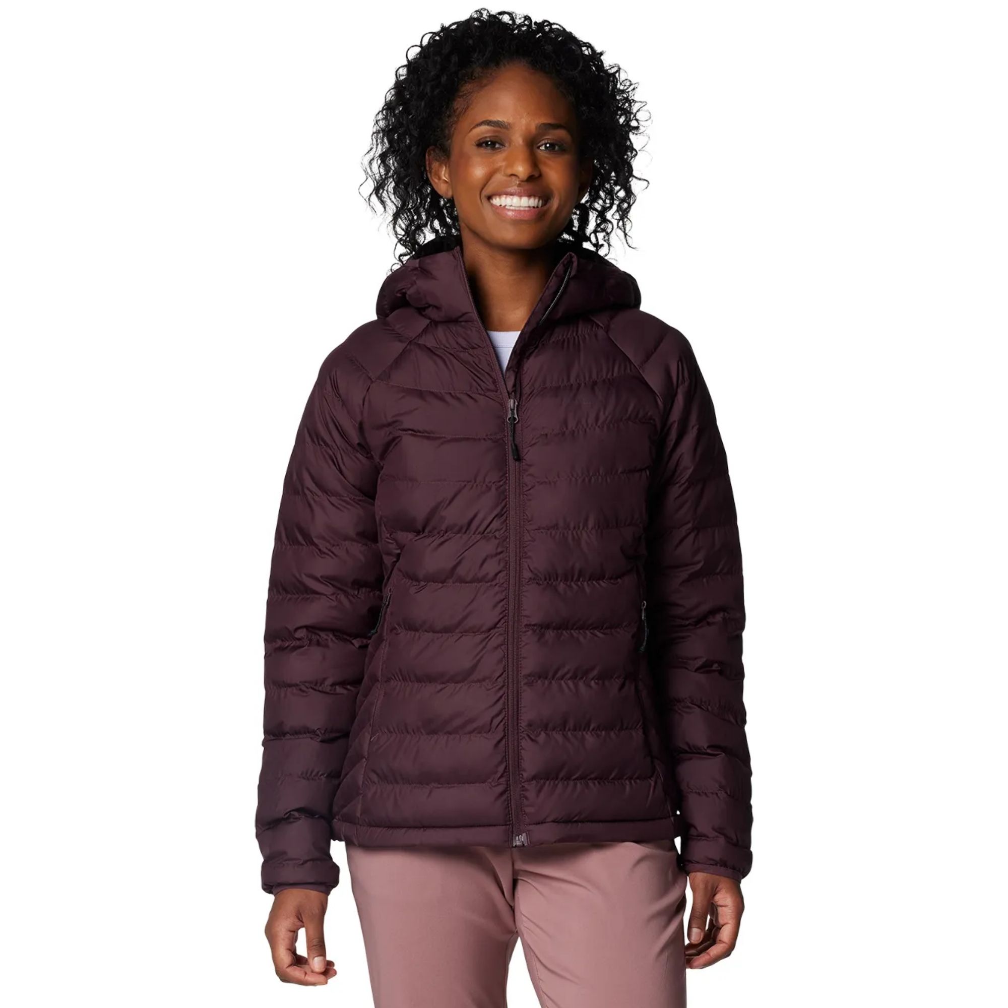 Jaqueta Com Capuz Columbia Powder Lite II Hooded Feminina - Bordô
