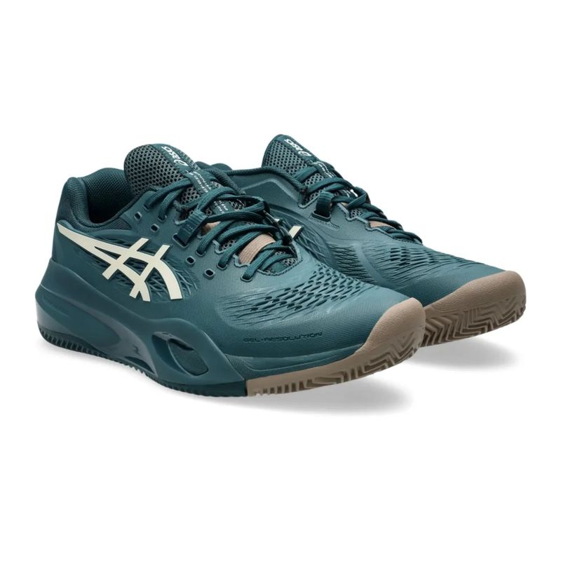tenis-asics-gel-resolution-x-clay-masculino-verde-bege