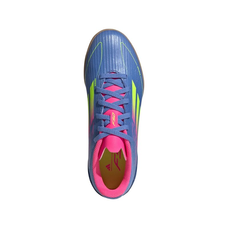 chuteira-futsal-adidas-f50-league-infantil-azul