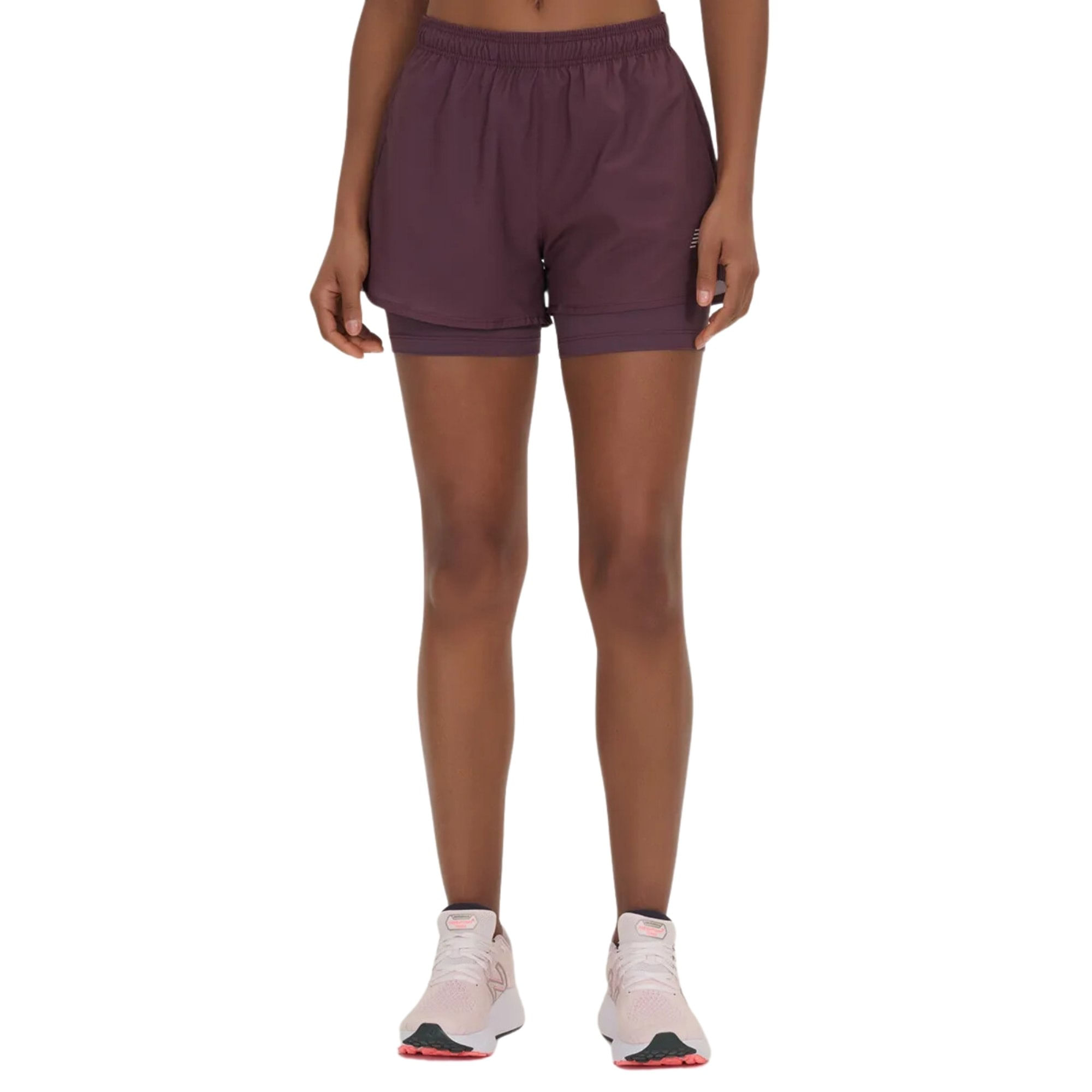 Shorts New Balanc Sport Essentials 2 In 1 Feminino - Roxo