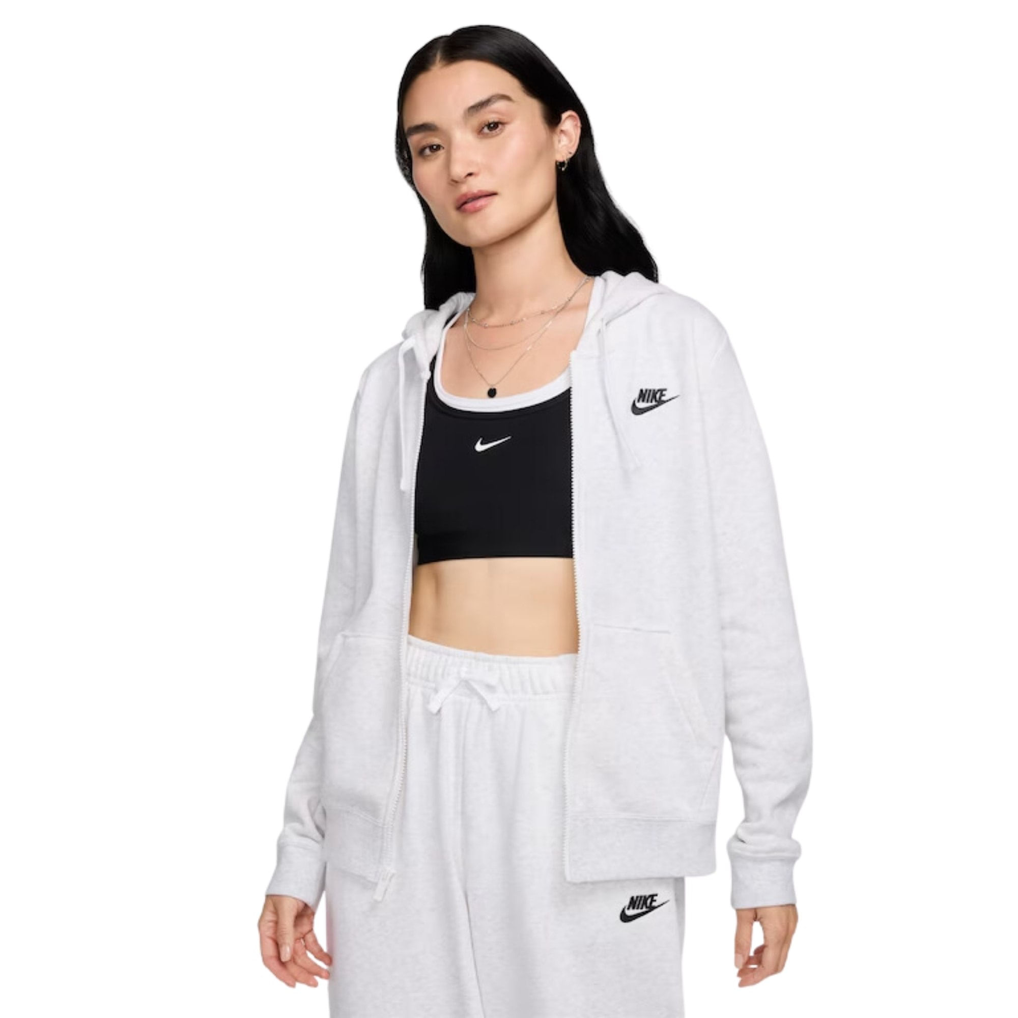 Jaqueta Nike Sportswear Club Fleece Feminina - Branca