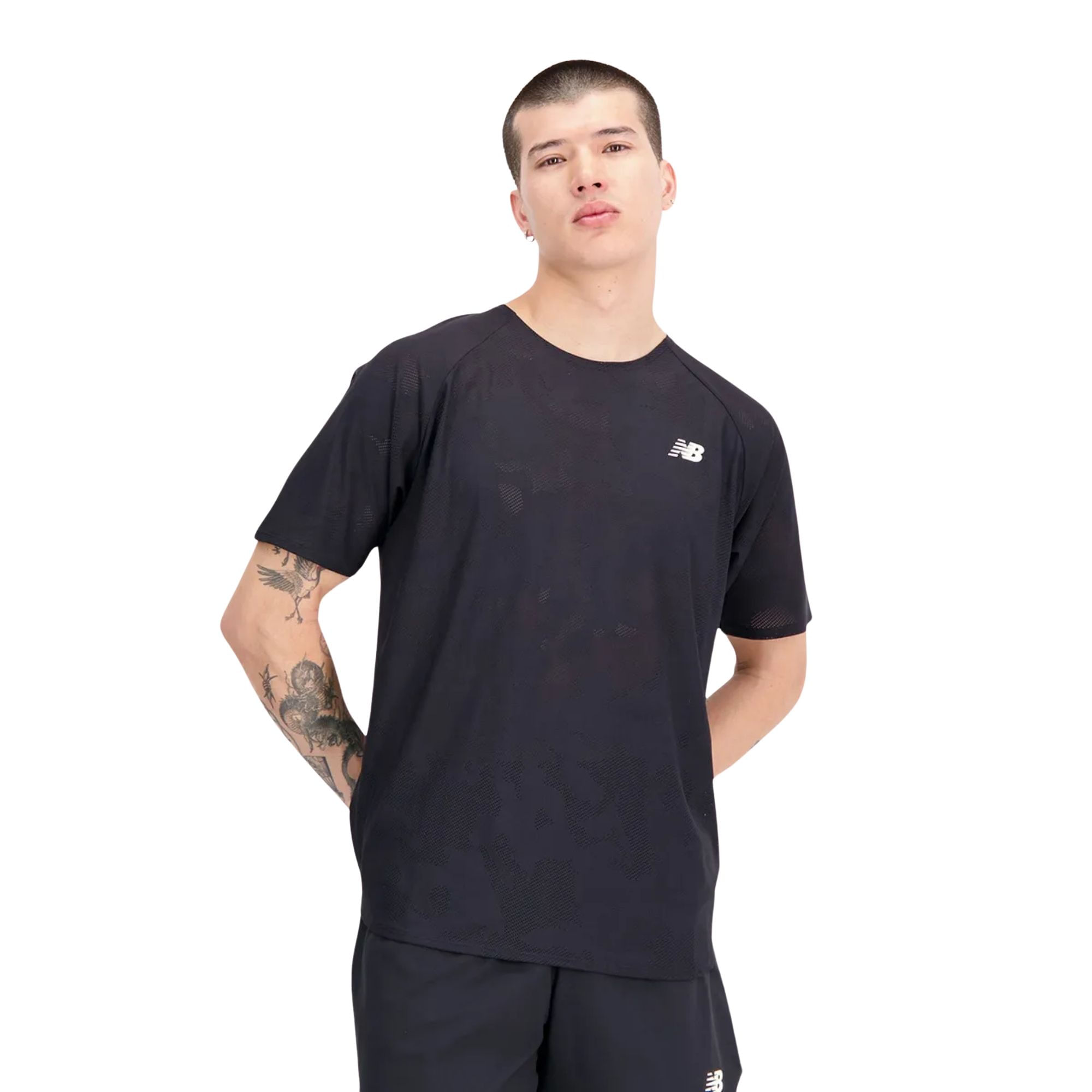Camiseta New Balanceq Speed Jacquard Masculina - Preta