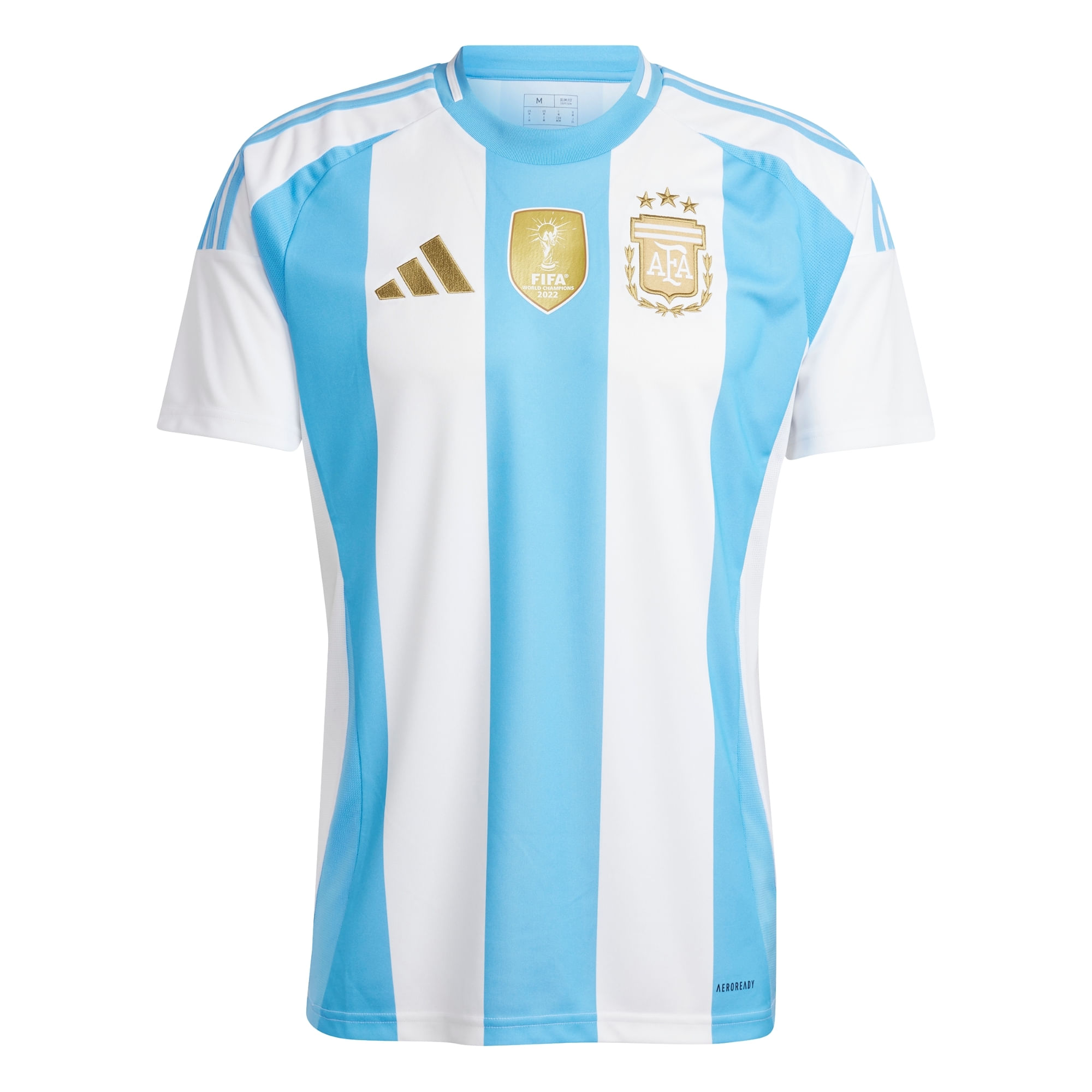 Camisa Argentina I 2024/25 Adidas Torcedor Masculina - Branca/Azul