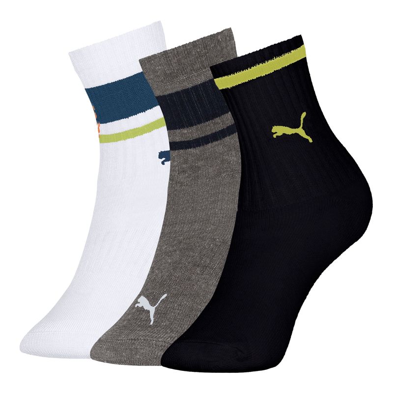 Kit-Meia-Cano-Longo-Puma-3-Pares-Infantil---Branca-Preta