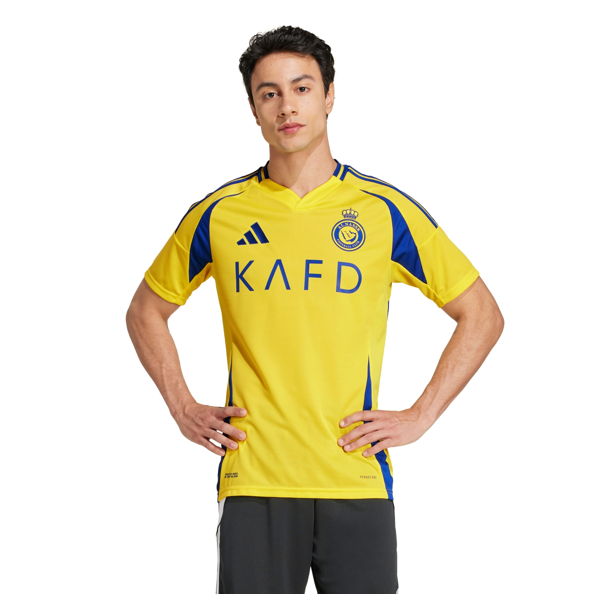Camisa Al Nassr I 2024/25 Adidas Cristiano Ronaldo Torcedor Masculina - Amarela