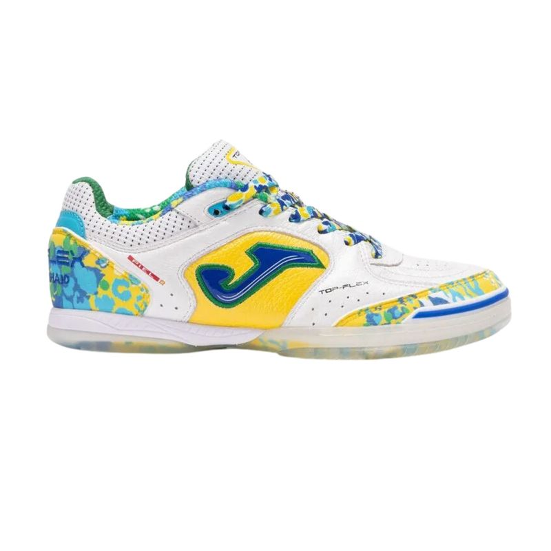 chuteira-futsal-joma-top-flex-amandinha-feminina-branca-amarela
