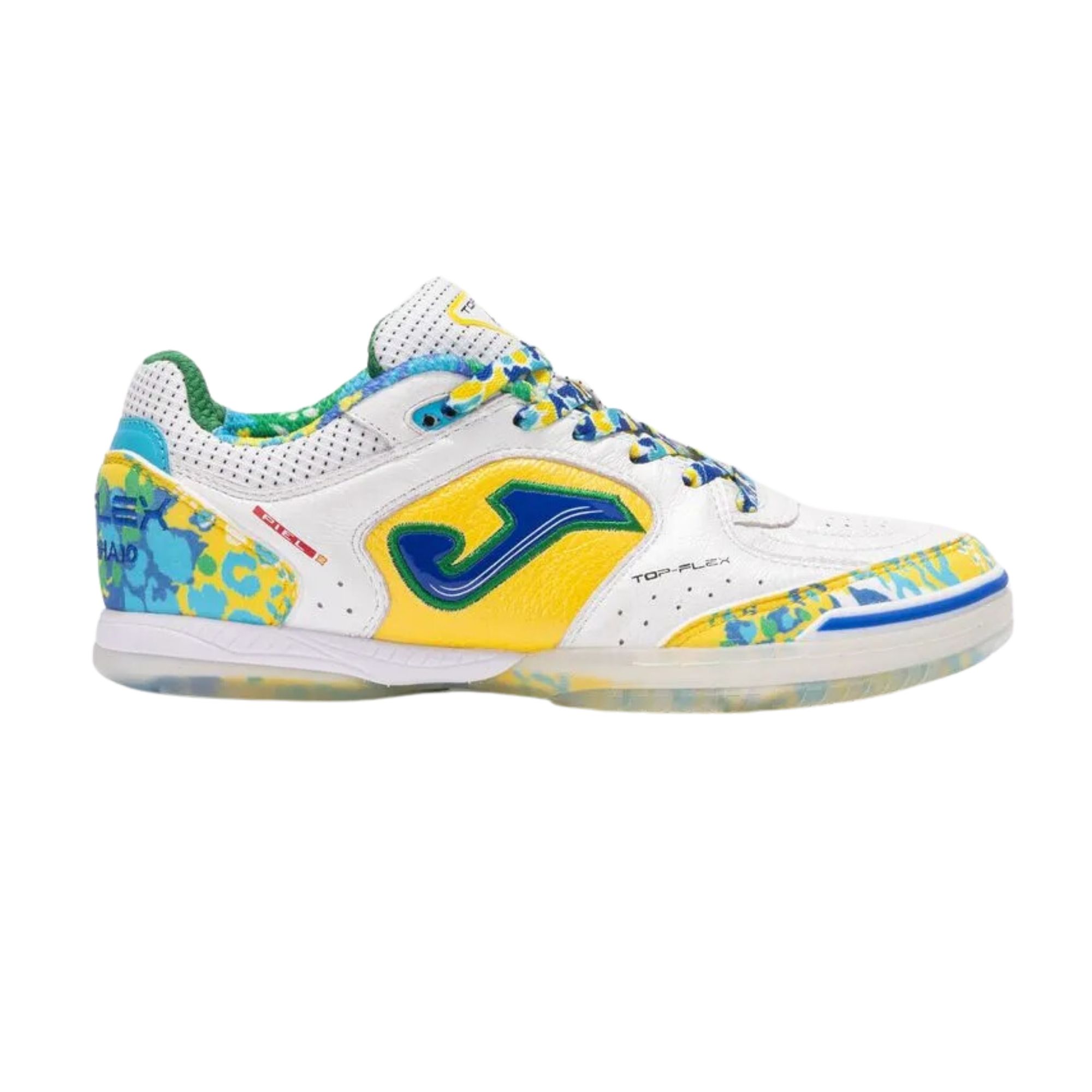 Chuteira Futsal Joma Top Flex Amandinha Feminina - Branca/Amarela