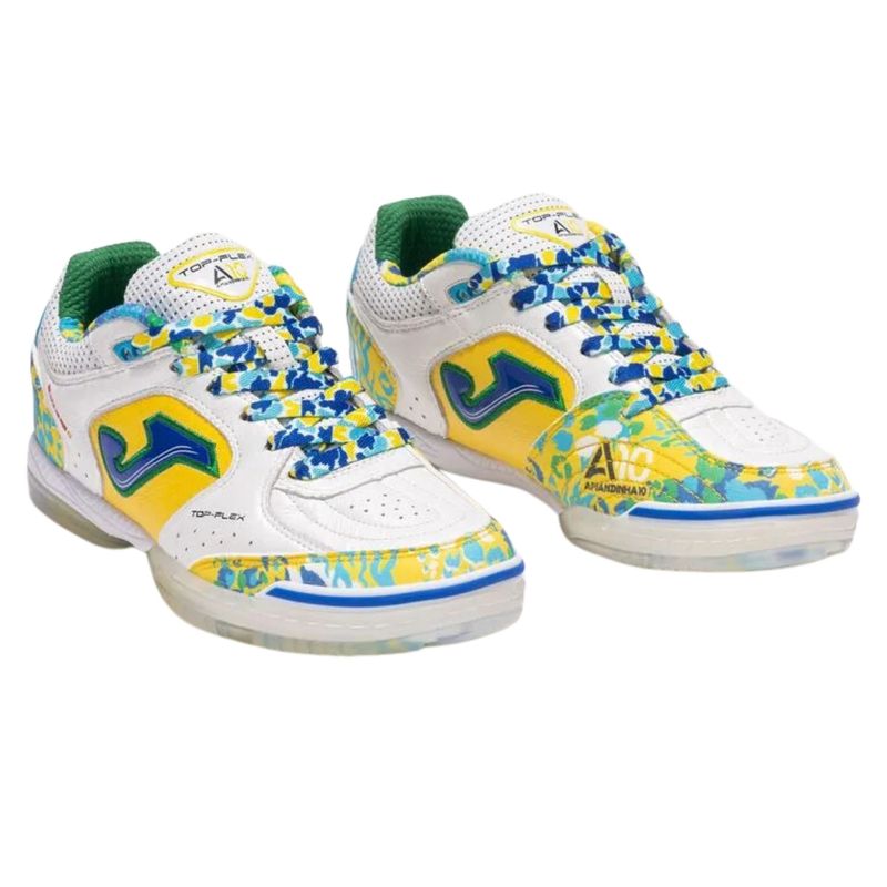 chuteira-futsal-joma-top-flex-amandinha-feminina-branca-amarela