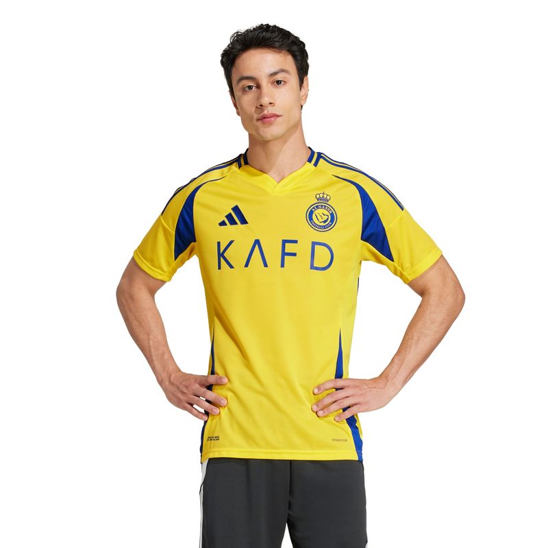Camisa-1-Al-Nassr-FC-24-25-Ronaldo -Adidas-Jogador-Masculina---Amarela