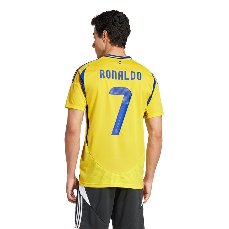 Camisa-1-Al-Nassr-FC-24-25-Ronaldo -Adidas-Jogador-Masculina---Amarela
