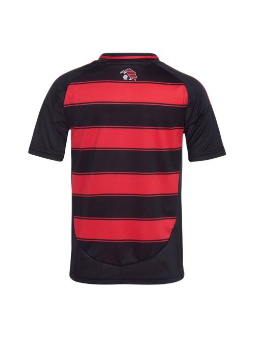 Camisa Flamengo I 25/26 Adidas Torcedor Infantil - Preta/Vermelha