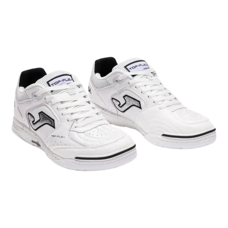 chuteira-futsal-joma-top-flex-rebound-masculina-branca-prata
