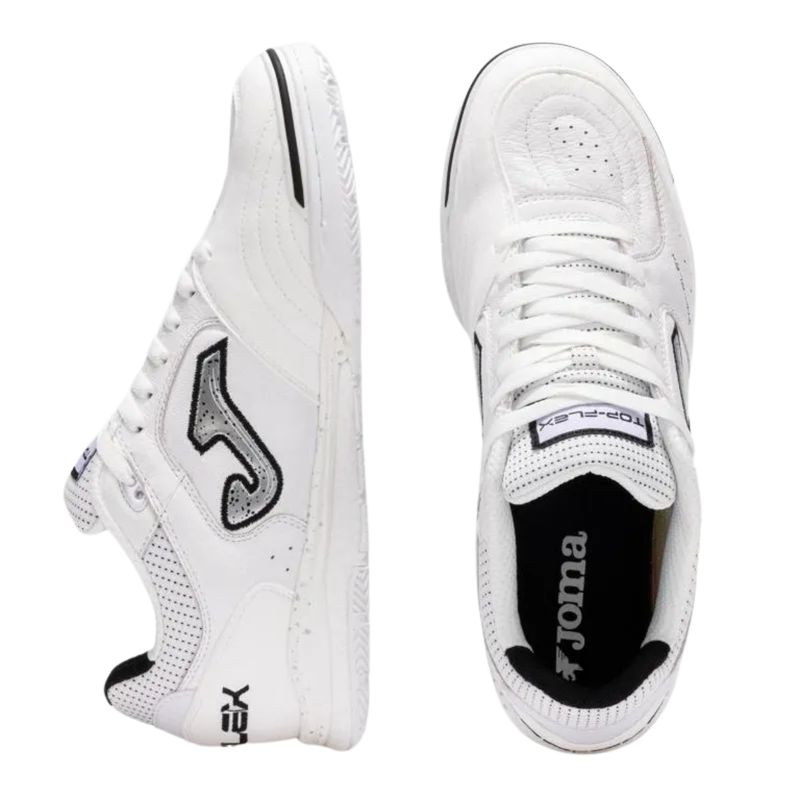 chuteira-futsal-joma-top-flex-rebound-masculina-branca-prata