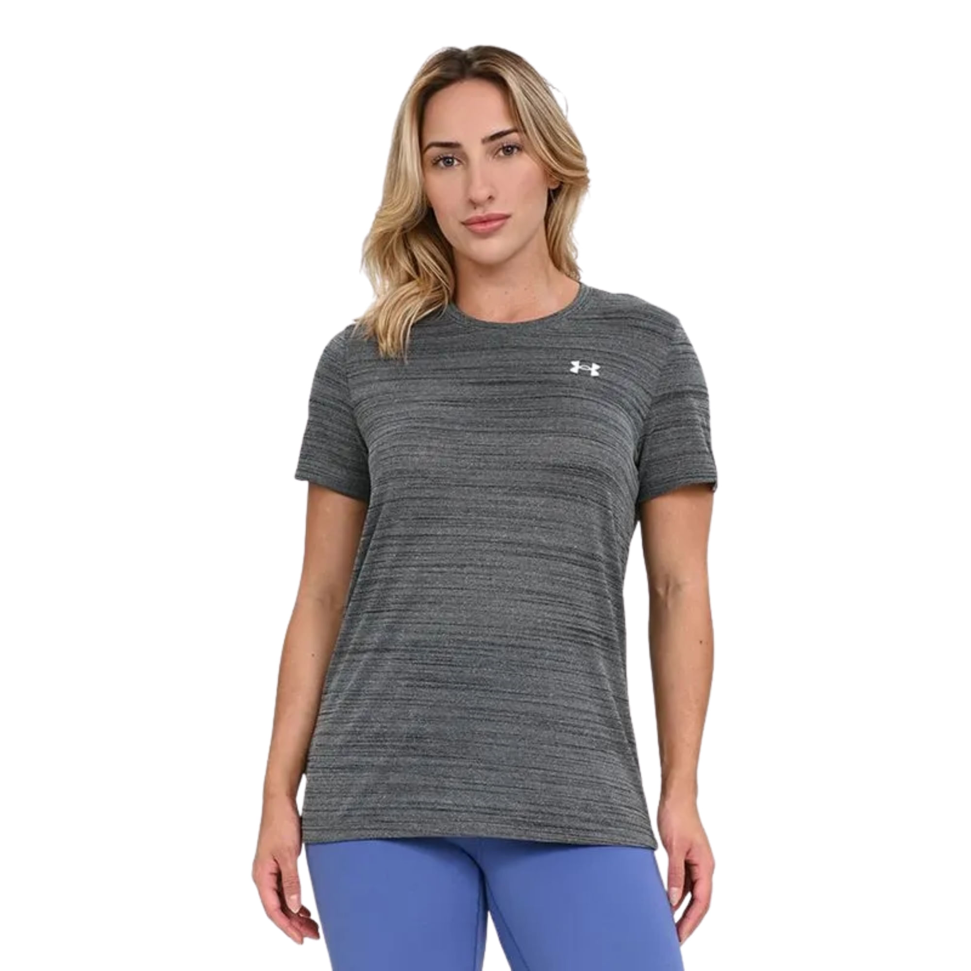 Camiseta Under Armour Tech Tiger Feminina - Cinza