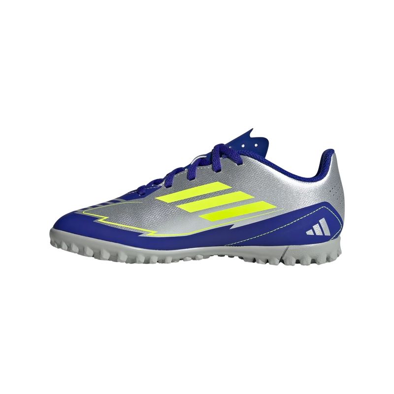 chuteira-society-adidas-f50-club-messi-infantil-prata-azul