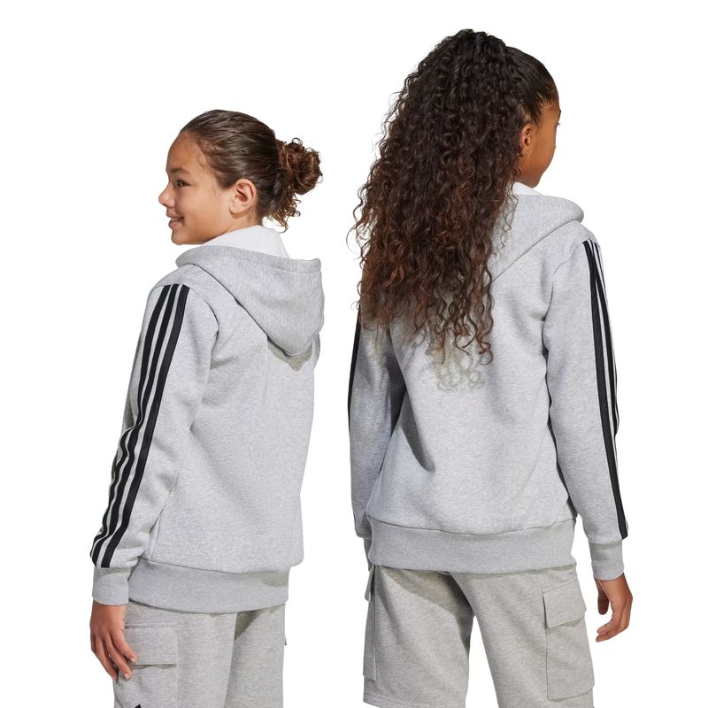 blusao-adidas-essentials-3-stripes-infantil-cinza