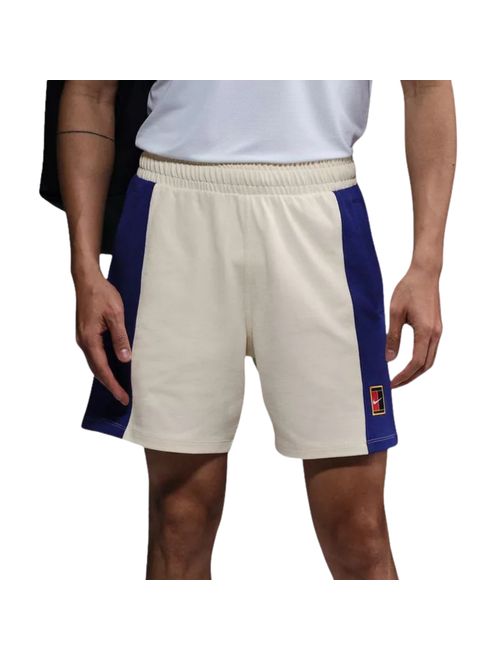 Shorts Nike NikeCourt Heritage Masculino - Creme/Azul