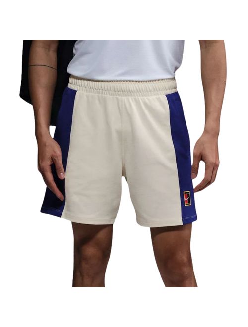 Shorts Nike NikeCourt Heritage Masculino - Creme/Azul