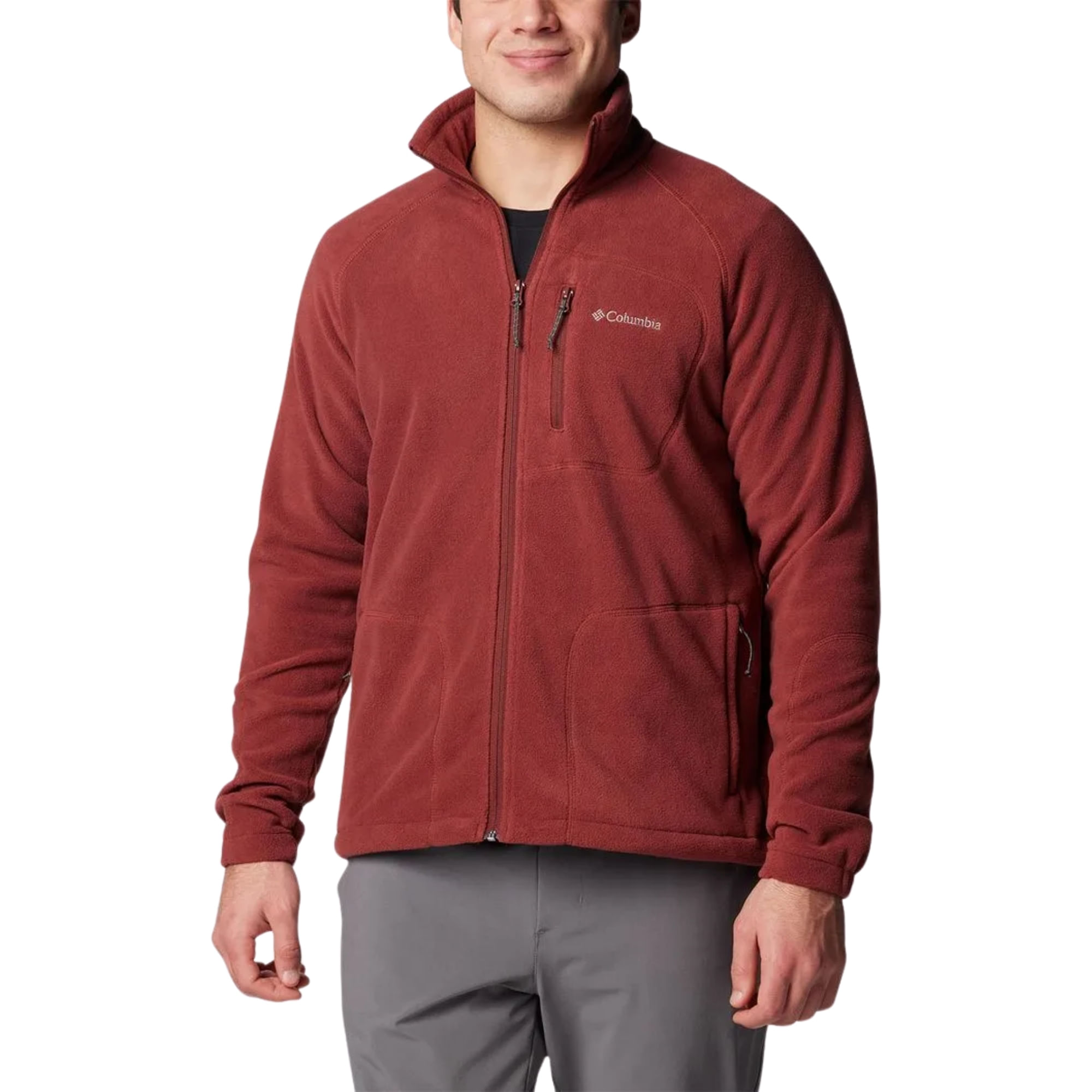Jaqueta Columbia Fast Trek II Fleece Masculina - Vermelha