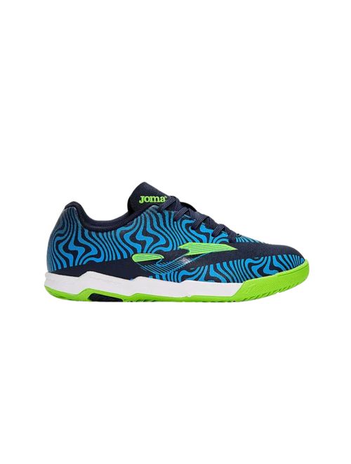 Chuteira Futsal Joma Evolution Infantil - Azul Marinho/Verde