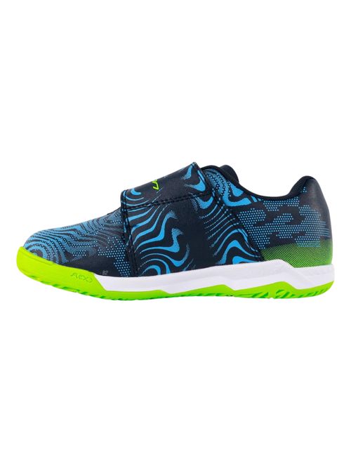 Chuteira Futsal Joma Evolution Velcro Infantil - Azul Marinho/Verde