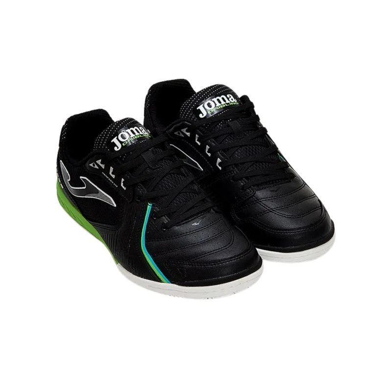 chuteira-futsal-joma-dribiling-masculina-preta-verde